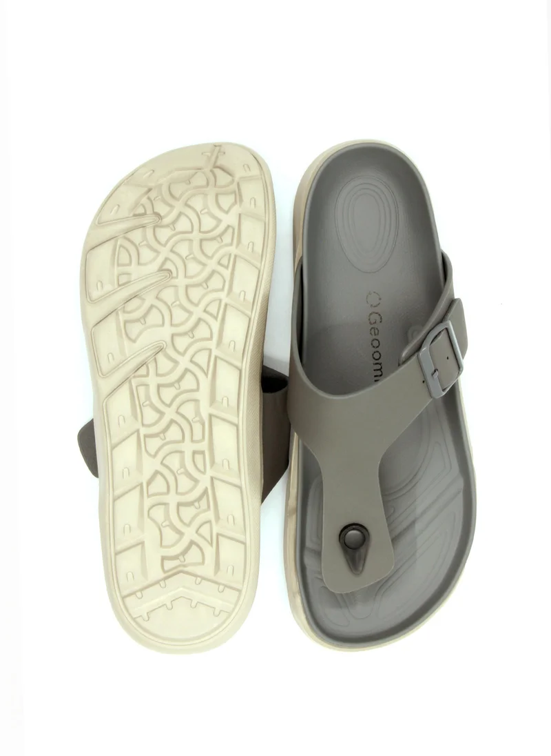 Geoomnii Traditional Arabic Sandals for Men – Comfortable Leather Slip-On Design – Perfect for Everyday Wear & Occasions -Dark Grey