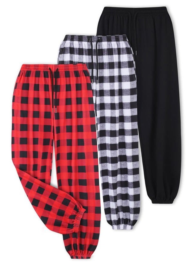 EXARUS 3 Pack Girls Sweatpants Joggers Teen Sweat Pants Cute Baggy Tween Trendy Clothes Preppy with Pockets, Set 16, 10 Years - Image 1