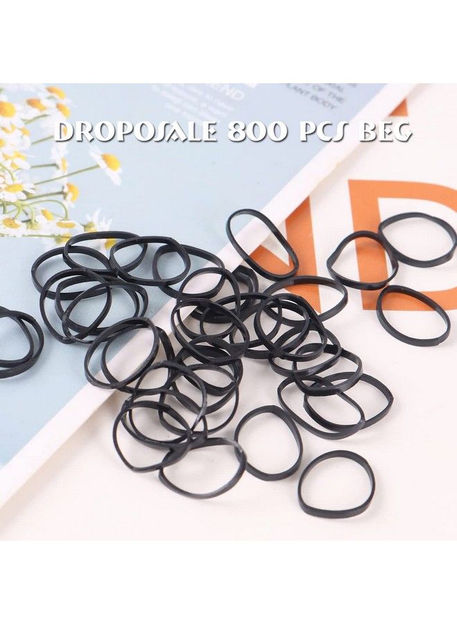 Droposale (888 Pcs) Elastics Stretchy Hair Tie Ponytail Hair Rubber Band Holder For Women Soft & Smooth Basic Everyday Wear Thin Elastics Stretchy Hair Tie (Bag Black) - Image 4