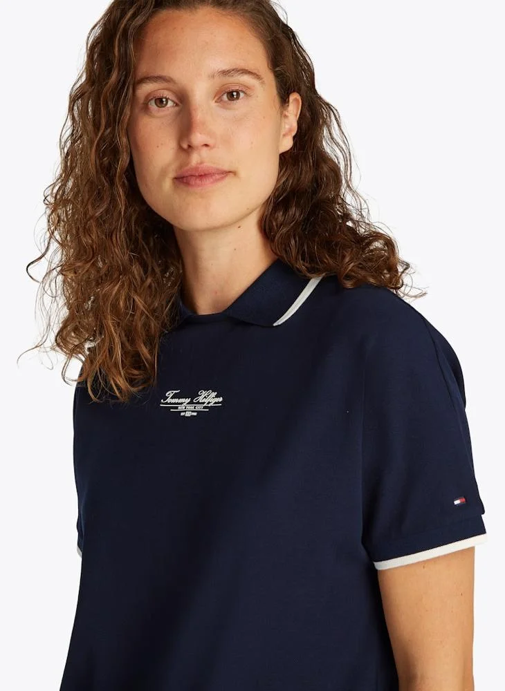 تومي هيلفيغر Logo Crew Neck T-Shirt
