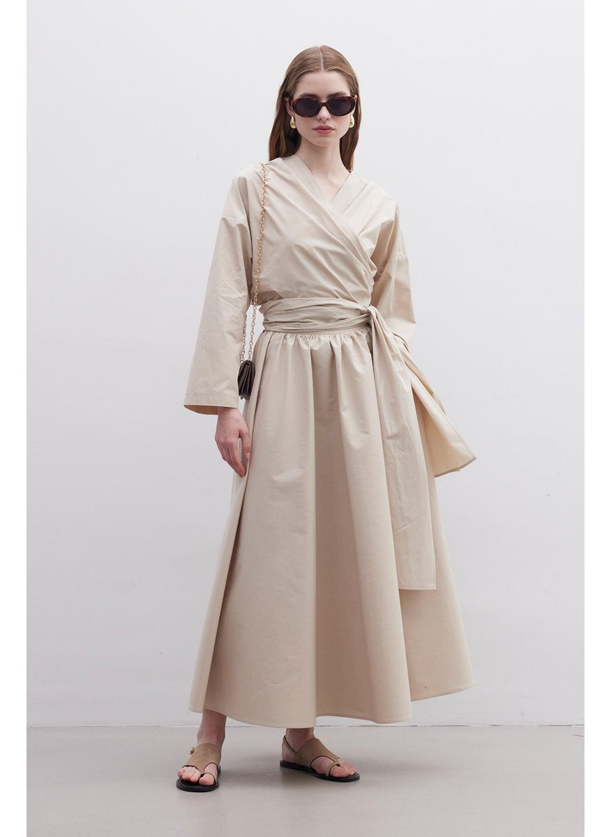 Manuka Flounced Premium Skirt Camel  - Image 3