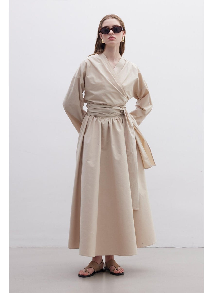 Manuka Flounced Premium Skirt Camel  - Image 5