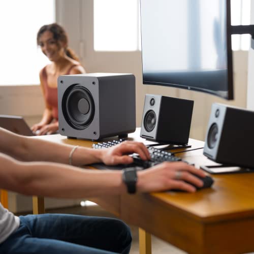 Audioengine S6 210W Compact Powered Mini Subwoofer- Powerful Bass in a Small Package - Great for Desktops, Apartments, Offices and Gaming Setups - Image 4
