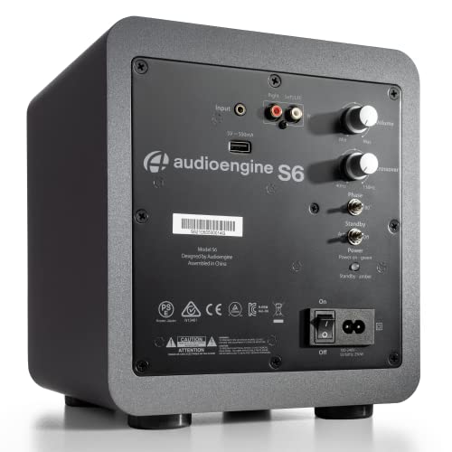 Audioengine S6 210W Compact Powered Mini Subwoofer- Powerful Bass in a Small Package - Great for Desktops, Apartments, Offices and Gaming Setups - Image 2