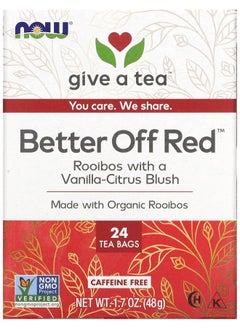 now Better Off Red Roobios With a Vanilla-Citrus Blush Caffeine-Free 24 Tea Bags 1.7 oz (48 g) 