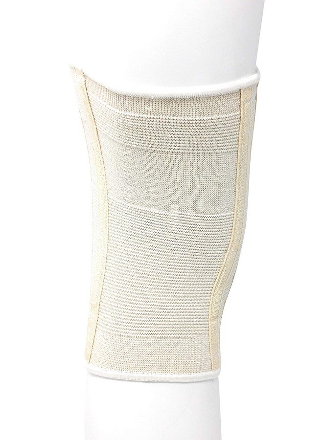 CHAMPION Knee Brace Flexible Stays Knit Elastic, White, Medium - Image 3
