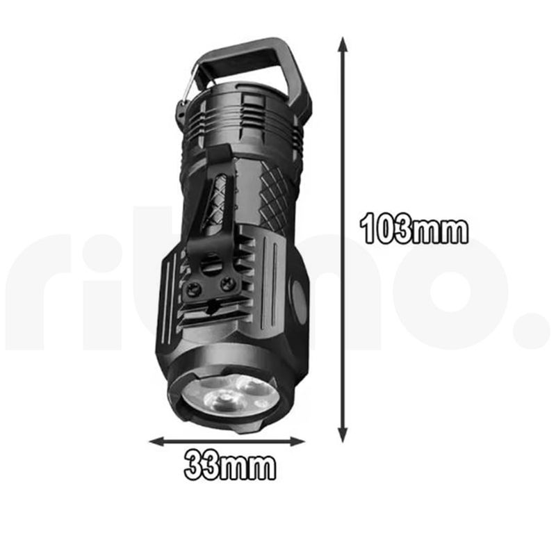 Ritmo LED Flashlights 1 Pack Mini Handheld Flashlights for Home Outdoor Camping Hiking Emergencies Pocket Torch Light with Handle for Home Bedroom Outdoor - Image 2