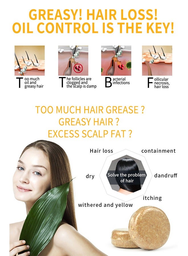 Ginger Hand Made Ginger Resh Plant Shampoo Bar-Ginger Hair Regrowth Shampoo Bar,No Silicone Oil,Natural Ginger Shampoo Soap Bar for Hair Growth, Ginger Regrowth Hair - Image 5