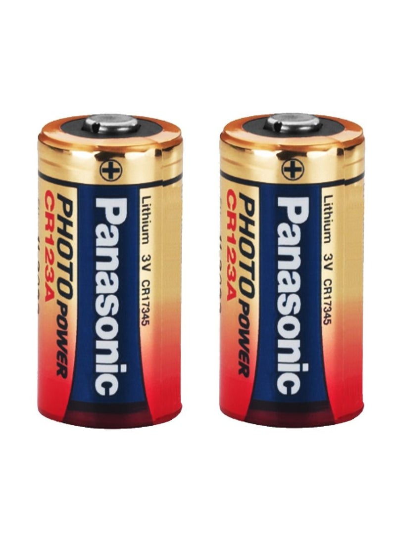 Panasonic 2 CR123A Lithium Battery - Image 1