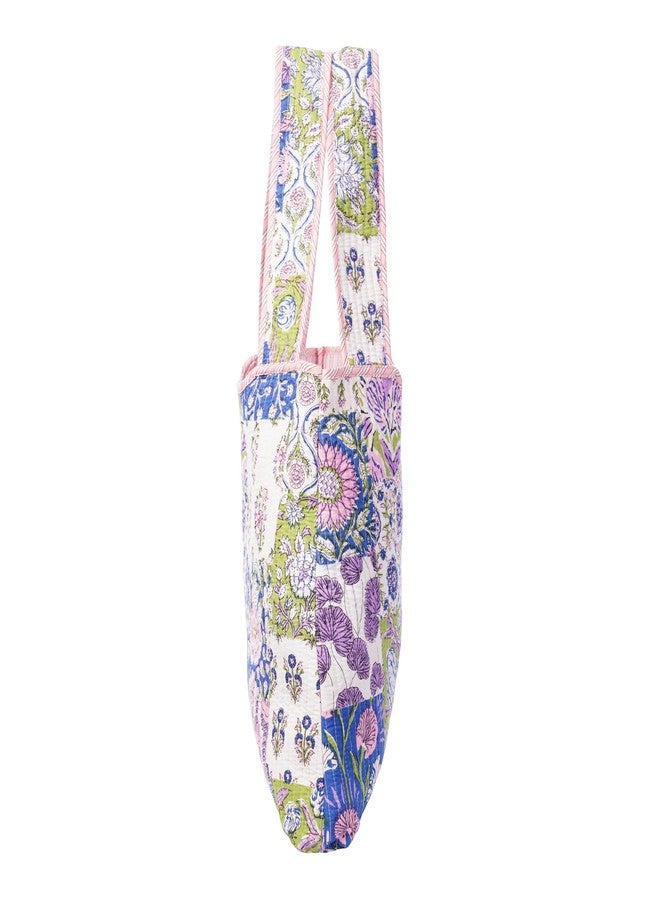 SENORA Quilted Tote Handbag (Multicolor Patch) - Image 3