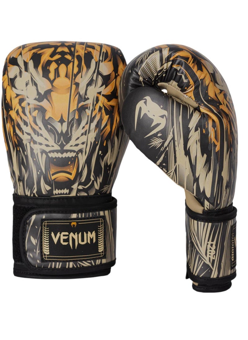 VENUM - Tiger Boxing Gloves Black/Neo Orange - Image 1