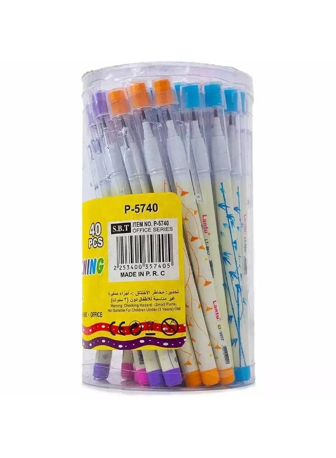 Non Sharpening Multi Point Pencil Set with Tipped Eraser, 40pcs Box - Image 3