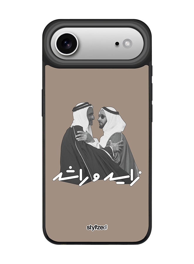 Stylizedd for iPhone Air Case [Compatible with MagSafe] Magnetic cover Slim fit Camera Protection, Shockproof Thin Phone Case- Sheikh Zayed And Sheikh Rashid, Warm Grey - Image 1