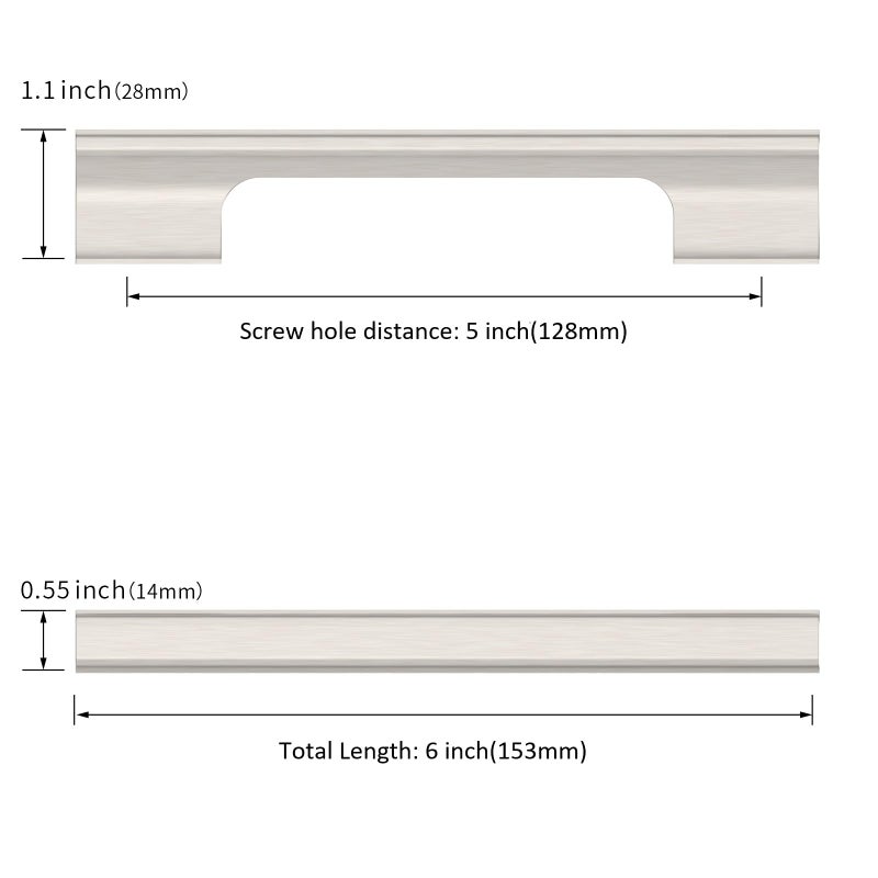 9BUILD 10 Pack Brushed Satin Nickel Cabinet Pulls 5 Inch Cabinet Handles Kitchen Cabinet Hardware Kitchen Handles for Cabinets Kitchen Pulls Drawer Handle - Image 3