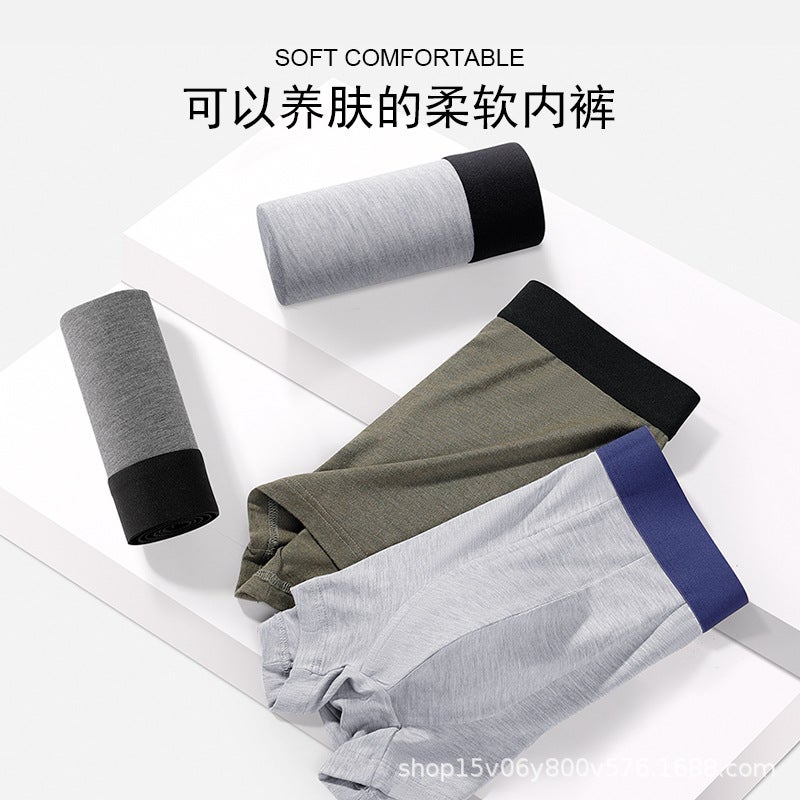 Men'S Cashmere Underwear 80 Count Natural Cashmere Fabric Antibacterial Breathable Mid-Waist Boxer Briefs Men'S Boxer Shorts - Image 5