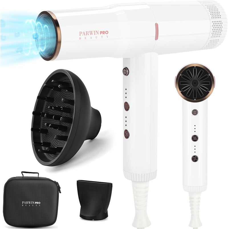 Hair Dryer, Professional Salon Fast Drying Ionic Diffuser Hairdryer for Women and Men, Blow Dryer with Powerful 110.000 RPM Low Noise Brushless Motor for Home, Travel and Gift - Image 1