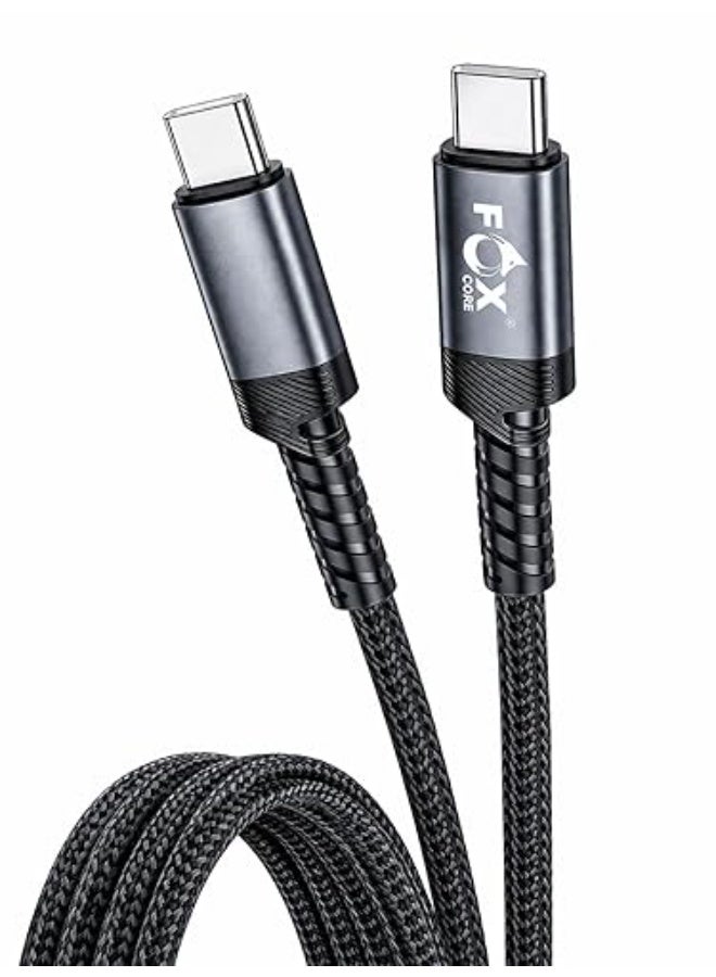 Fox Nylon braided Type-C data cable, 60W fast charging, 1000mm length, model FC-113, 24-month warranty - Image 5