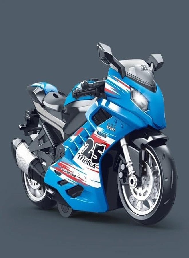 TONIRY Police Motorcycle Toy - Pull Back Motorcycle Toys, Tiny Gift with Music Lighting, Latte Motorcycles Toy for Kids Boys Age 3-8 Year Old [Multicolor] (New Sports Motorcycle-Multicolor) - Image 4