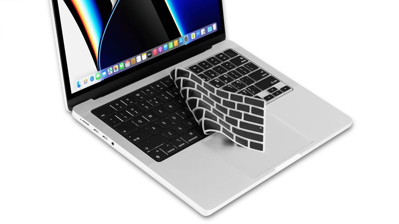 XSKN Hebrew US Version Silicone Keyboard Cover Skin for 2022-2024 MacBook Pro 14.2" 16.2" MacBook Air 13.6" 15.3" and Touch ID A2442 A2779 A2918 A2992 A2485 A2780 A2991 A2681 A3113 A2941 A3114 - Image 4