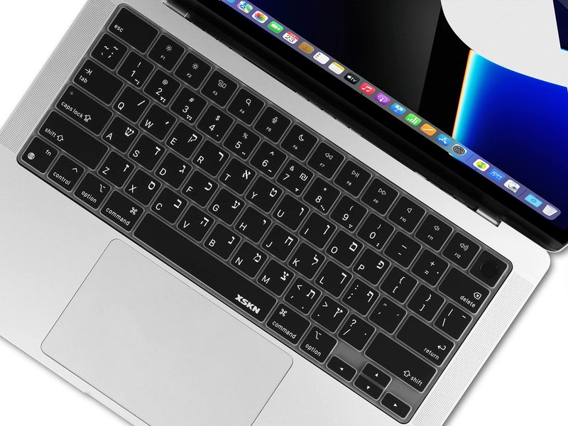 XSKN Hebrew US Version Silicone Keyboard Cover Skin for 2022-2024 MacBook Pro 14.2" 16.2" MacBook Air 13.6" 15.3" and Touch ID A2442 A2779 A2918 A2992 A2485 A2780 A2991 A2681 A3113 A2941 A3114 - Image 5