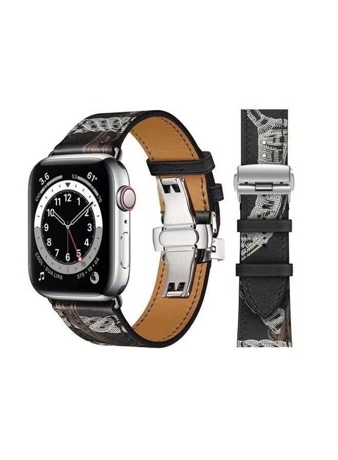 vesus Genuine Leather Replacement Band with Silver Buckle Watch Series