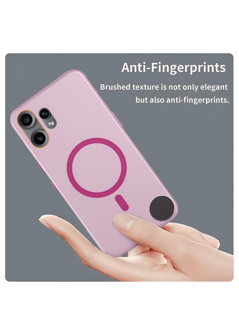 Wtech Nothing CMF Phone 2 Pro 5G 2025 Hybrid Translucent Magsafe with Magnetic Charging Raised Camera Lips Elegant Look Case Cover (MCMPMN) - Baby Pink - Image 4