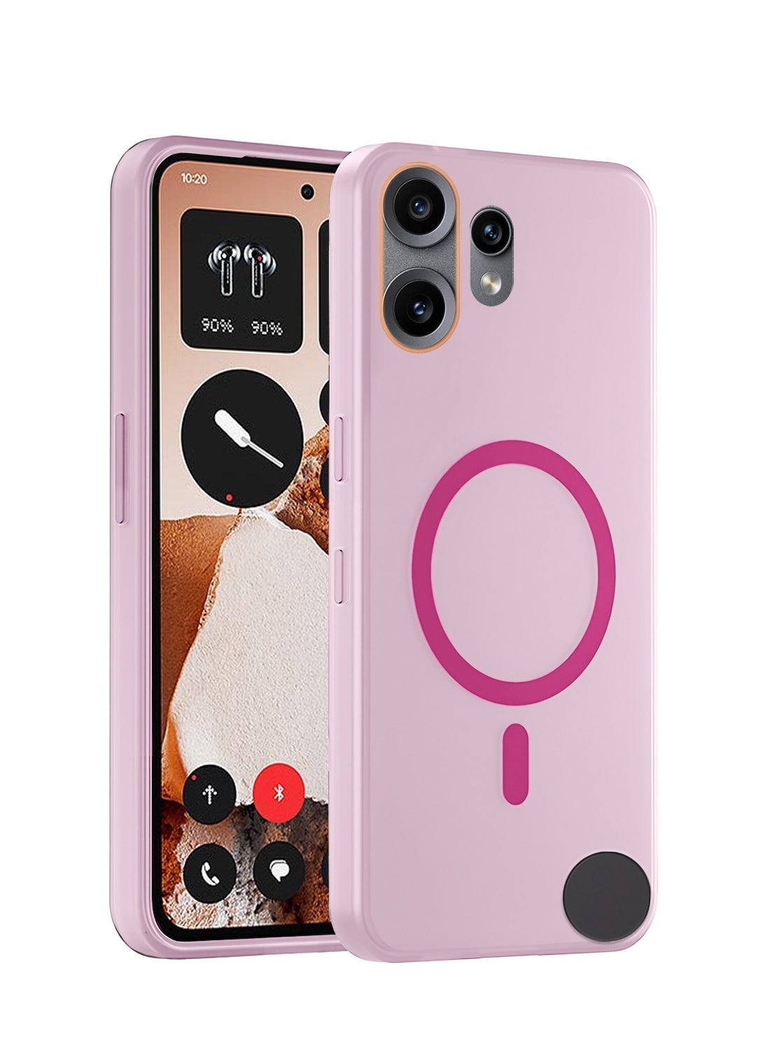 Nothing CMF Phone 2 Pro 5G 2025 Hybrid Translucent Magsafe with Magnetic Charging Raised Camera Lips Elegant Look Case Cover (MCMPMN) - Baby Pink