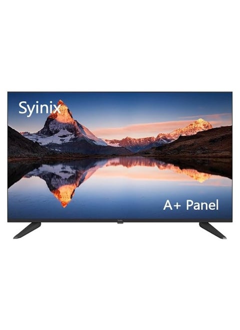 Syinix 43 Inch Smart Android HDR LED FHD TV, A+ Panel with Built-in Receiver, Black - 43A61