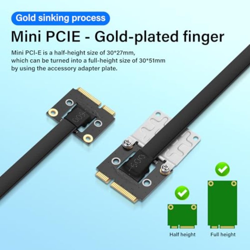 Mini PCIE Wireless Network Card to PCIe X8 Extender Cable Mini-Pcie Male to PCI-E X8 Female Riser Cable 20CM - Image 3