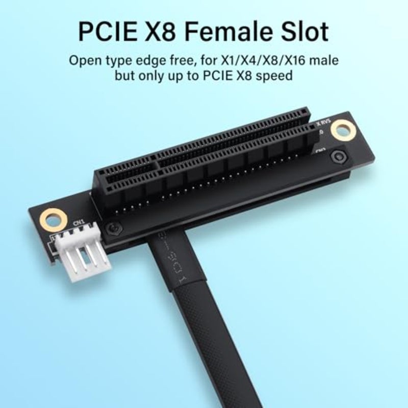 Mini PCIE Wireless Network Card to PCIe X8 Extender Cable Mini-Pcie Male to PCI-E X8 Female Riser Cable 20CM - Image 2
