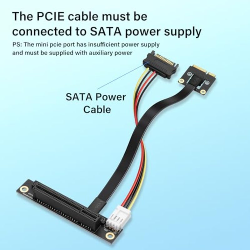 Mini PCIE Wireless Network Card to PCIe X8 Extender Cable Mini-Pcie Male to PCI-E X8 Female Riser Cable 20CM - Image 5