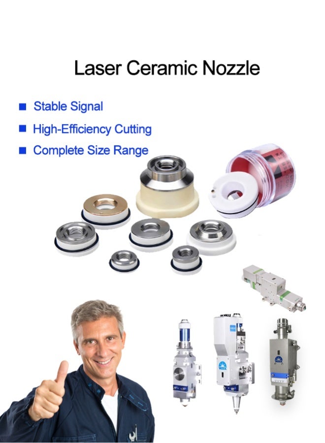 حلقة سيراميك لحام بالليزر D17.8M8H11 عالية الجودة من الشركة المصنعة الأصلية | دقة عالية، مقاومة للتآكل والحرارة | مقاومة للرذاذ لتحسين جودة اللحام - Image 2