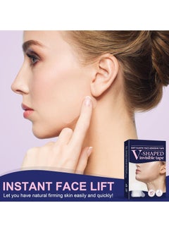 DubaiGallery Face Lift Tape 40Pcs V Shaped Invisible Stickers Double Chin V Line Lifting Patch Tighten Hide And Wrinkles Around The Eyes and Neck Saggy Skin Make-up Tools  - Image 2