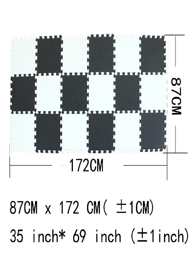 MQIAOHAM Play Area for Kids Foam Play mat Tiles Puzzle Floor mat playmat Baby Soft Foam Play mats for Children Crawling mat Kids Rugs Carpet Baby Activity mat Foam Jigsaw 18 Pieces White Black 101104 - Image 3