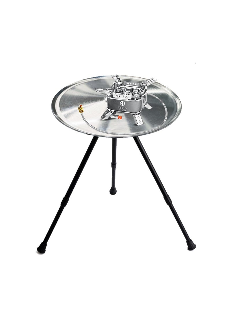 توبيز طباخة توباي المحمولة بقوة 15800 واط مع تصميم مقاوم للرياح وإشعال بيزو + طاولة قابلة للطي من الألمنيوم للتخييم والنزهات والرحلات الخارجية - Image 1