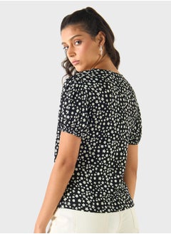 2Xtremz Printed Tie-Up Neck Top  - Image 2