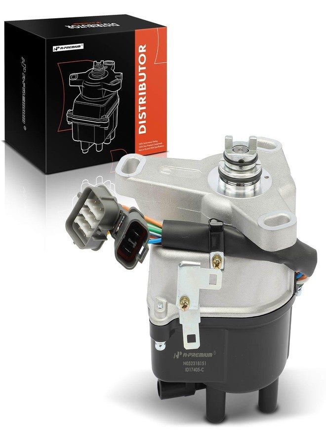 A-Premium Ignition Distributor with Cap and Rotor Compatible with Honda Prelude 1992 1993 1994 1995, 2.2L 2.3L - Image 1