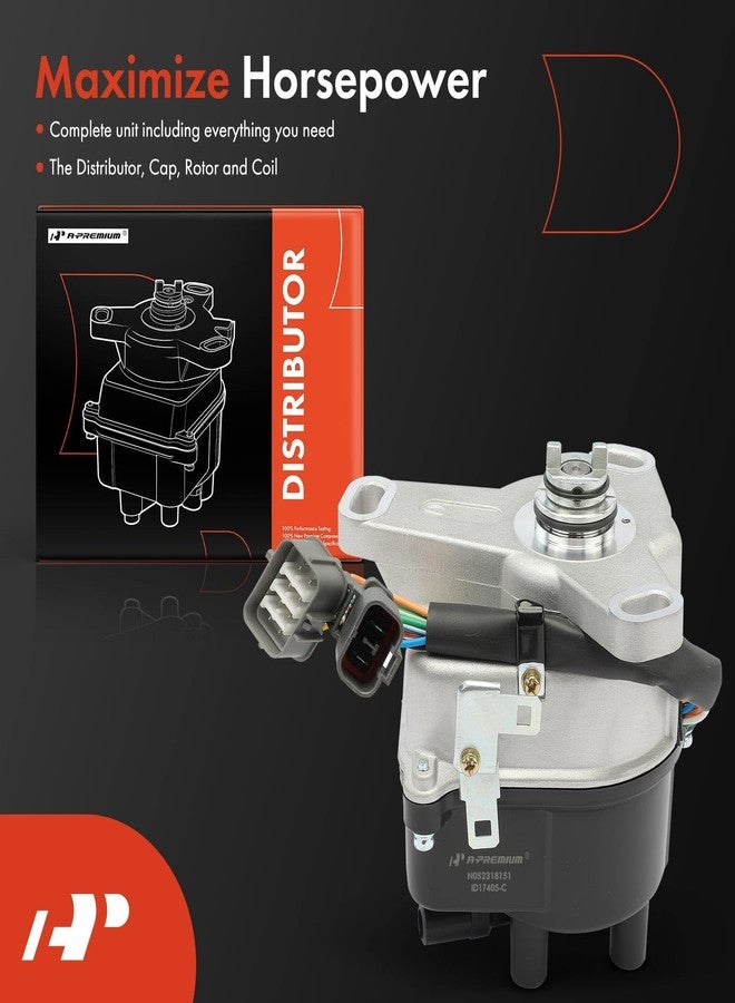 A-Premium Ignition Distributor with Cap and Rotor Compatible with Honda Prelude 1992 1993 1994 1995, 2.2L 2.3L - Image 3