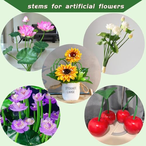 Threemonkys Green tubular flower stems wrap, 11.8 inches (about 30 cm) in length,flower bouquets artificial Accessories, used to thicken artificial flower stems, DIY wedding bouquet (Green 6MM(50PCS)) - Image 5