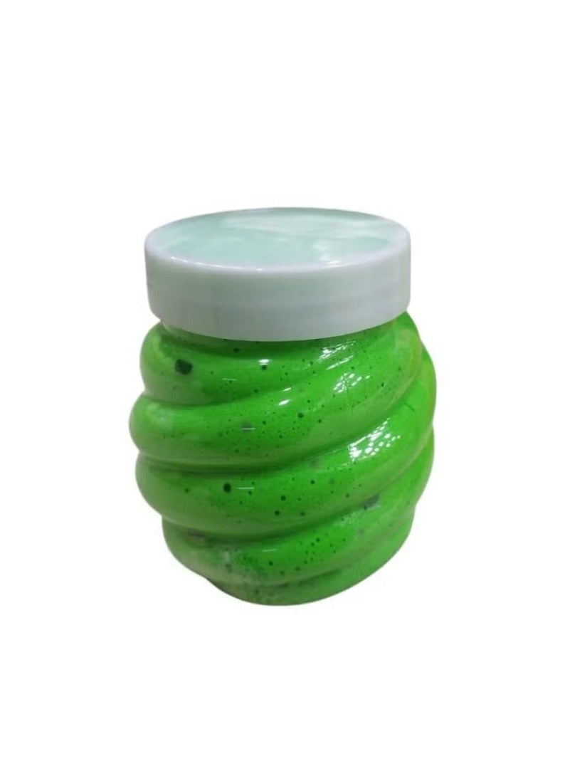 "Scented fluffy cotton clay toys for stress relief, no borax, for kids (Green)."
