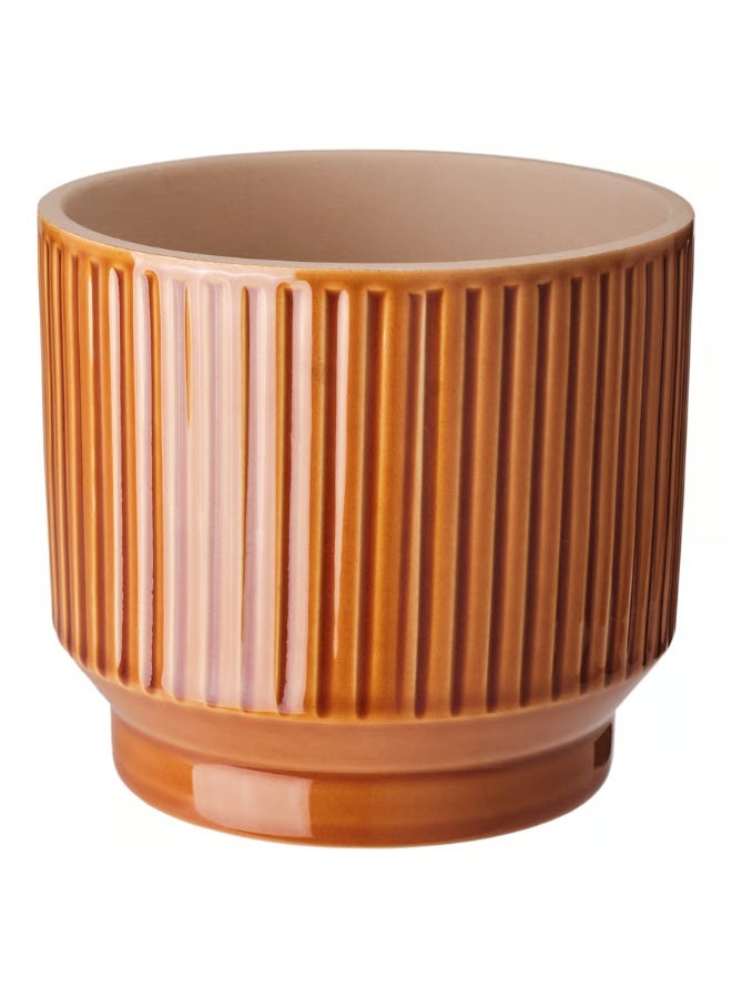 Brown Plant Pot – Indoor & Outdoor Decorative Flower Pot, Durable and Stylish, 12 cm Diameter - Image 1