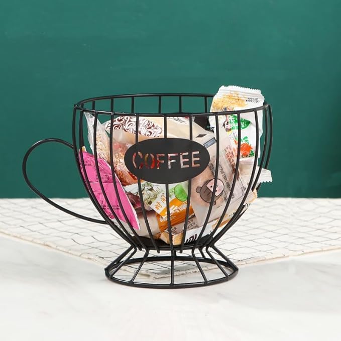 Tazweeq Coffee Pod Holder, Coffee Bar Counter Organizer, Filter Holder, Capsule Basket, Coffee Bar Accessories for Kitchen, Dinning Room, Office, Home, Cafe, Hotel(Black) - Image 4