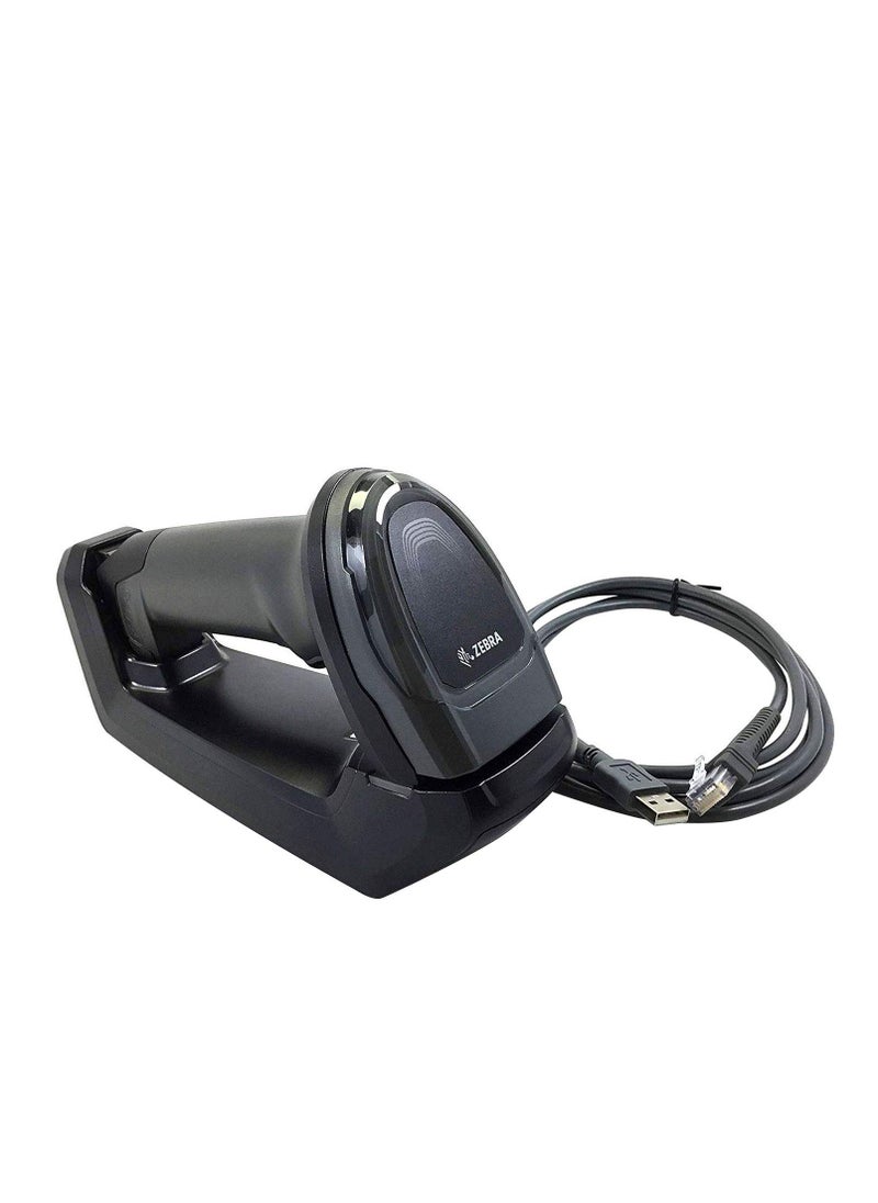 ZEBRA - Zebra DS8178 1D 2D Wireless Barcode Scanner Bluetooth QR Black Code Imager with Cradle and USB Cord Scan-(DS8178-SR7U2100SFK) - Image 1