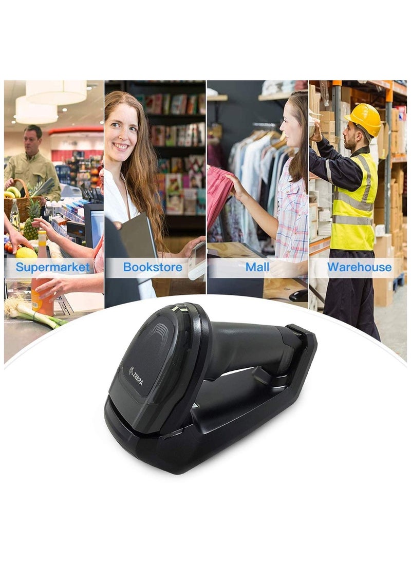 ZEBRA - Zebra DS8178 1D 2D Wireless Barcode Scanner Bluetooth QR Black Code Imager with Cradle and USB Cord Scan-(DS8178-SR7U2100SFK) - Image 1