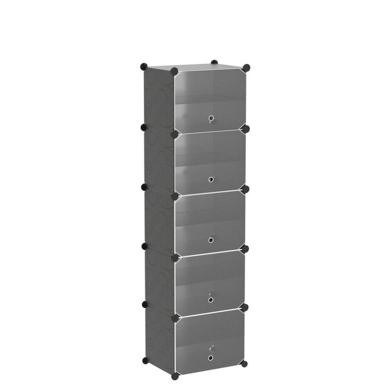 AYSIS Portable Shoe Rack Organizer 30 Pair Tower Shelf Storage Cabinet Stand Expandable For Heels, Boots, Slippers, (Plastic-Double-10-Layer-Black, 31 X 158 Cm, 31 X 158 Cm) - Image 4