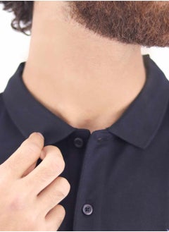 GIORDANO Men's Embroidery Solid Polo - Black  - Image 3