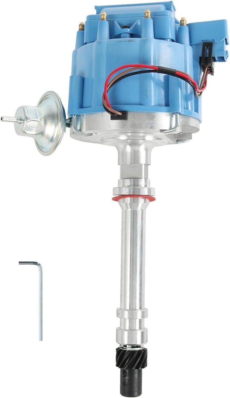 CARMOCAR HEI Ignition Distributor with Blue Cap for Chevy GM Small Blocks 283 305 307 327 350 400 Small/big Block 396 427 454 65K Coil 7500 RPM - Image 1