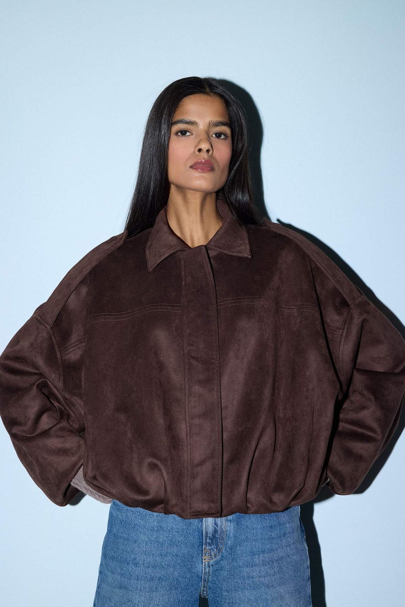DeFacto Waterproof Regular Fit Suede Jacket - Image 1