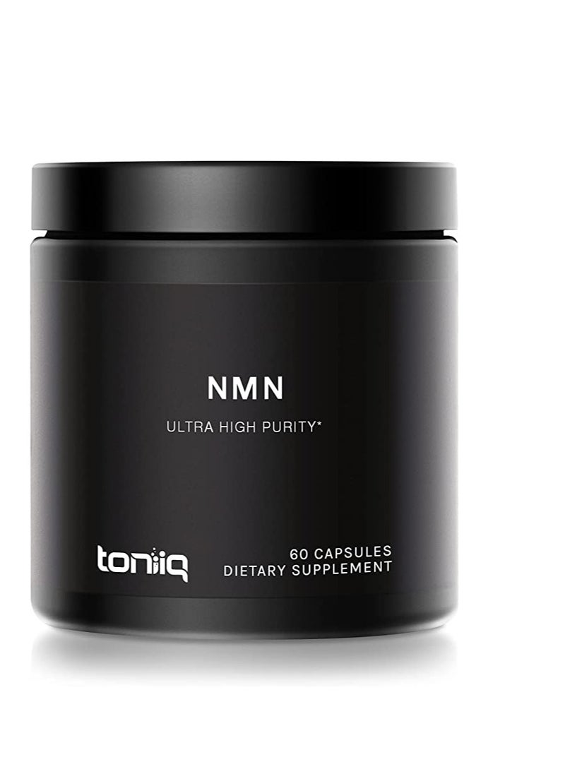 Toniiq - Ultra High Purity Stabilized Nmn Capsules - 98% Highly Purified And Highly Bioavailable - 300Mg - For Nad+ - 60 Capsules Nmn Nicotinamide Mononucleotide Booster Supplement - Image 1