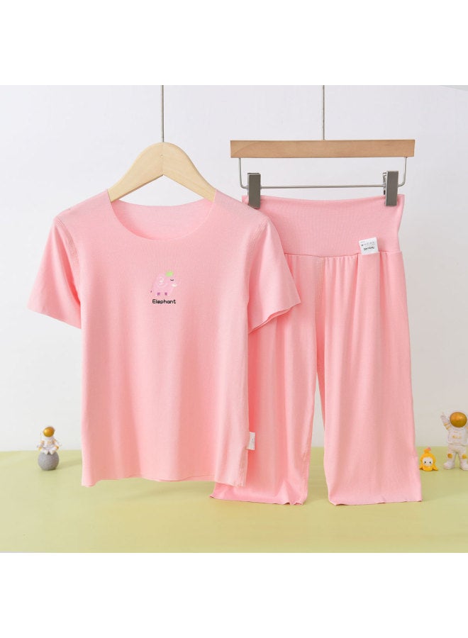Bornbay summer Girls' Homewear Set Soft Stretchy Air-conditioning Pajama Outfit For Kids - Image 2